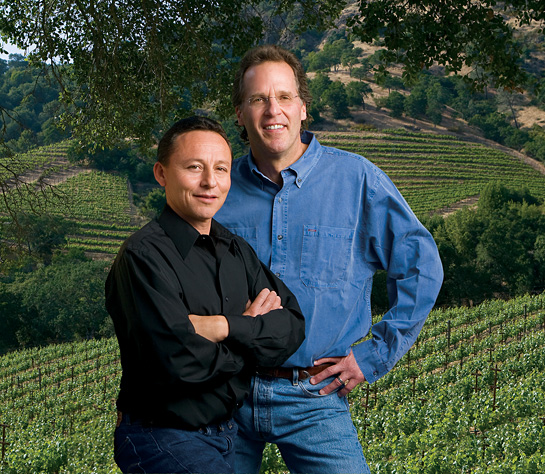 Winemaker Elias Fernandez with Owner Doug Shafer