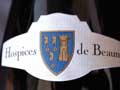 detail of Hospices de Beaune label