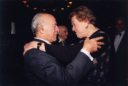 Robert Mondavi and Julia Child at Pier 4 dinner in 2002