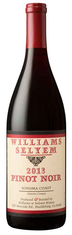 Bottle of Williams Selyem 2013 Pinot Noir 