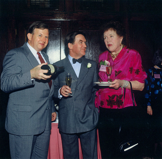 QRW Editor Randy Sheahan with Hugh Johnson and Julia Child