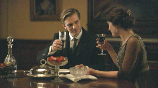 Downton Abbey - Matthew and Mary toast
