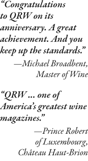 michael broadbent and prince robert of luxembourg blurbs for qrw